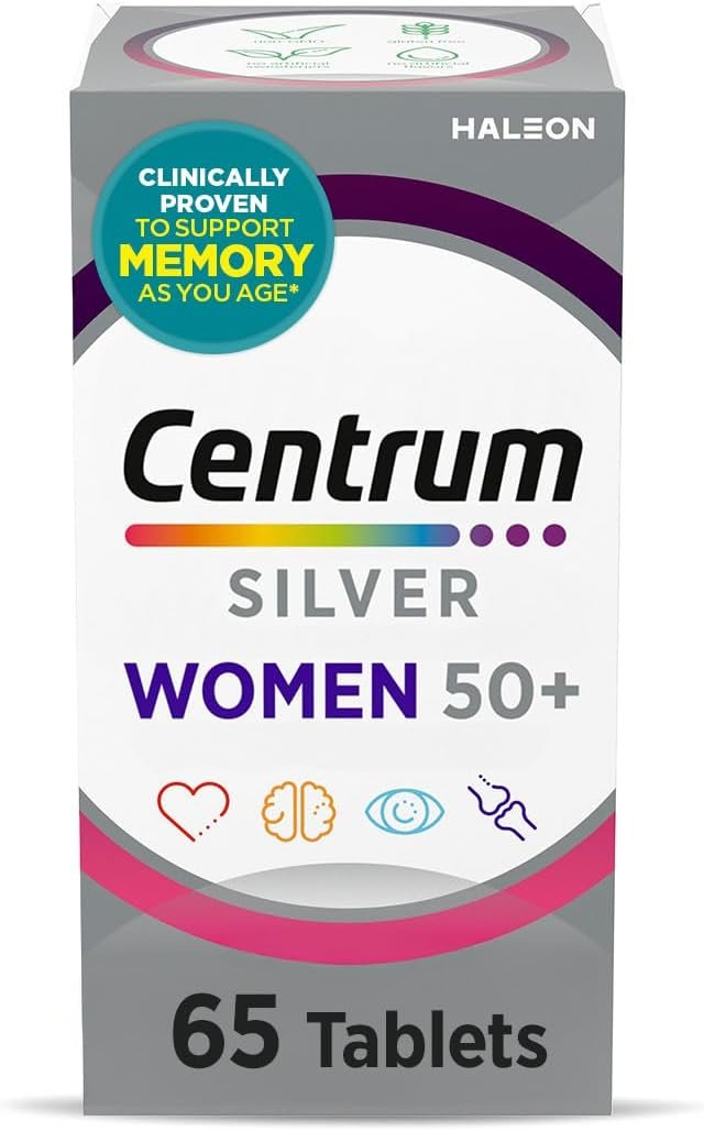 Centrum Silver Women’s Multivitamin for Women 50 and Over, 65 Tablets