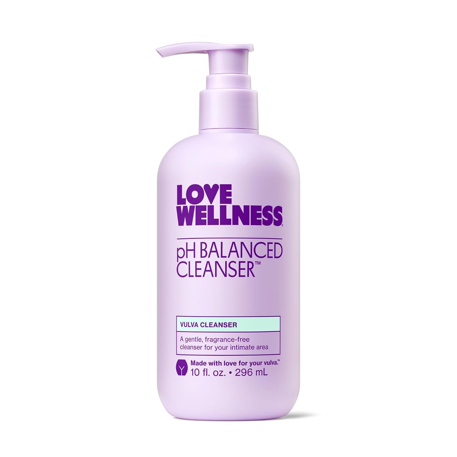Love Wellness | pH Balanced Feminine Wash | Fragrance-Free | 10 Fl Oz
