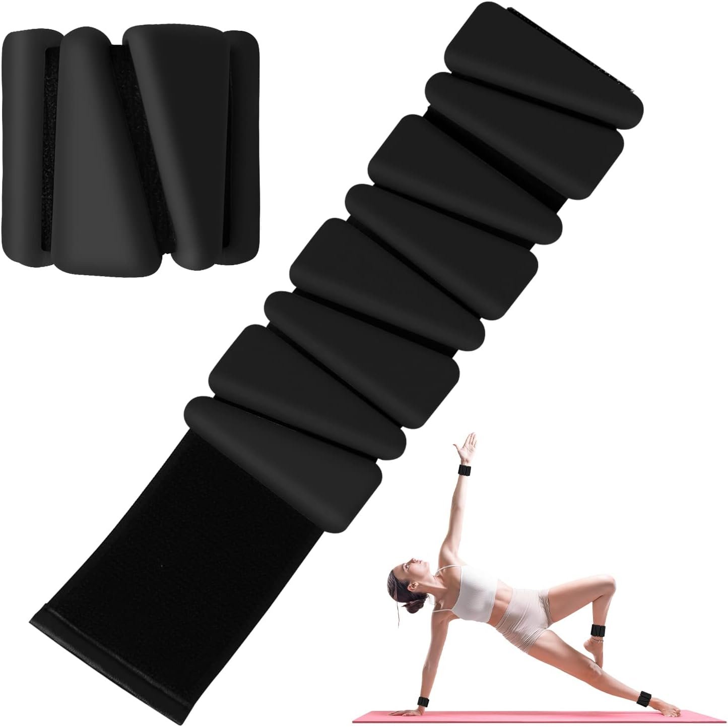 Wrist Weights Set of 2 (1 lb/2 lb Each), Adjustable Ankle Weights