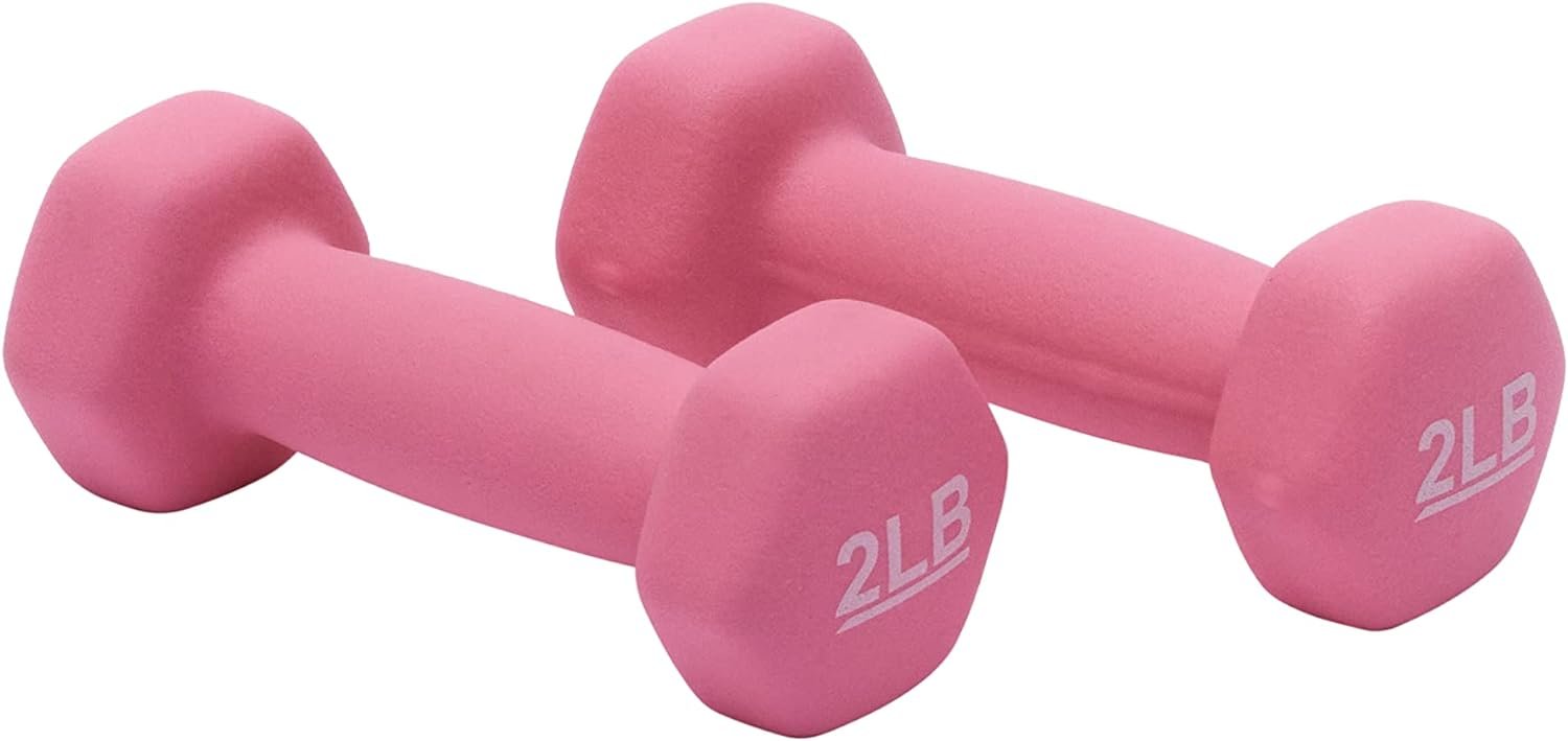 Amazon Basics Neoprene Dumbbell Hand Weights for Exercise and Muscle Toning