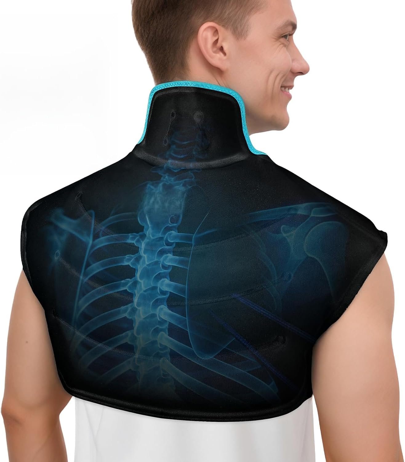 Comfytemp Large Ice Pack for Neck Shoulders Upper Back Pain Relief, Black