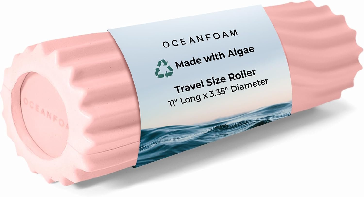 Oceanfoam Ripple Roller – Small Foam Roller for Physical Therapy (Blush)