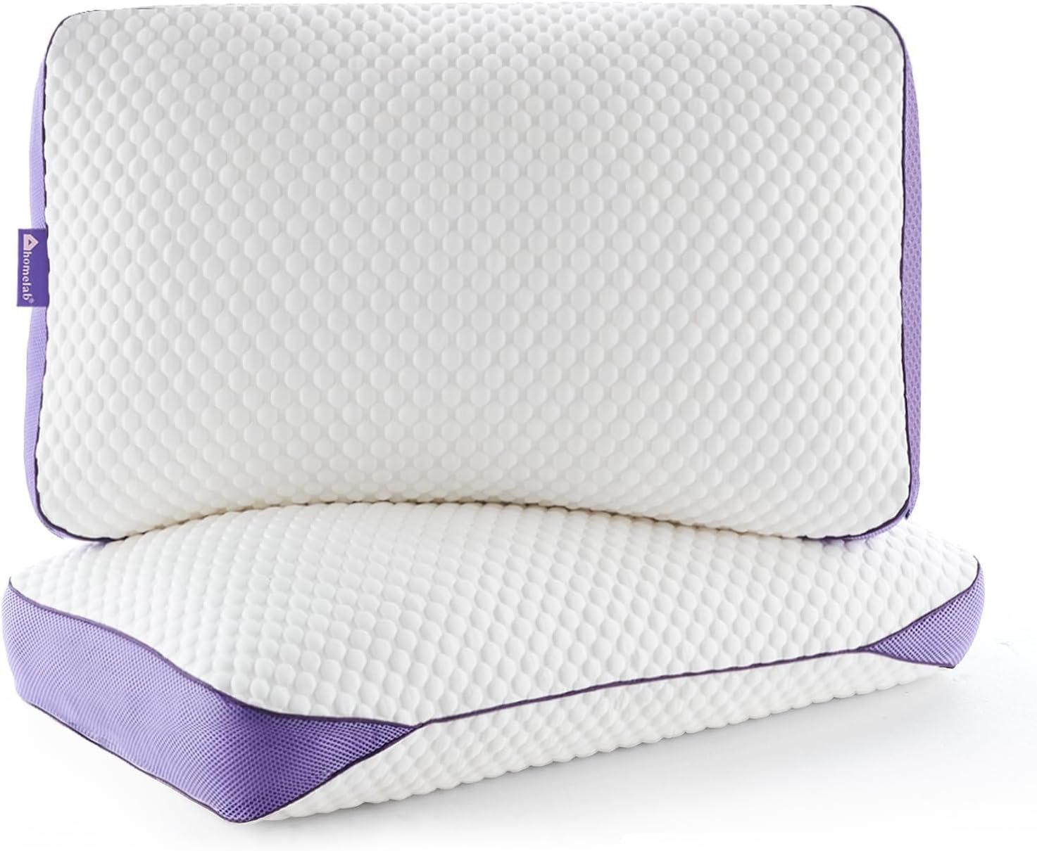HOMELAB Adjustable Shredded Memory Foam Pillows, Queen 20×28, 2 Pack