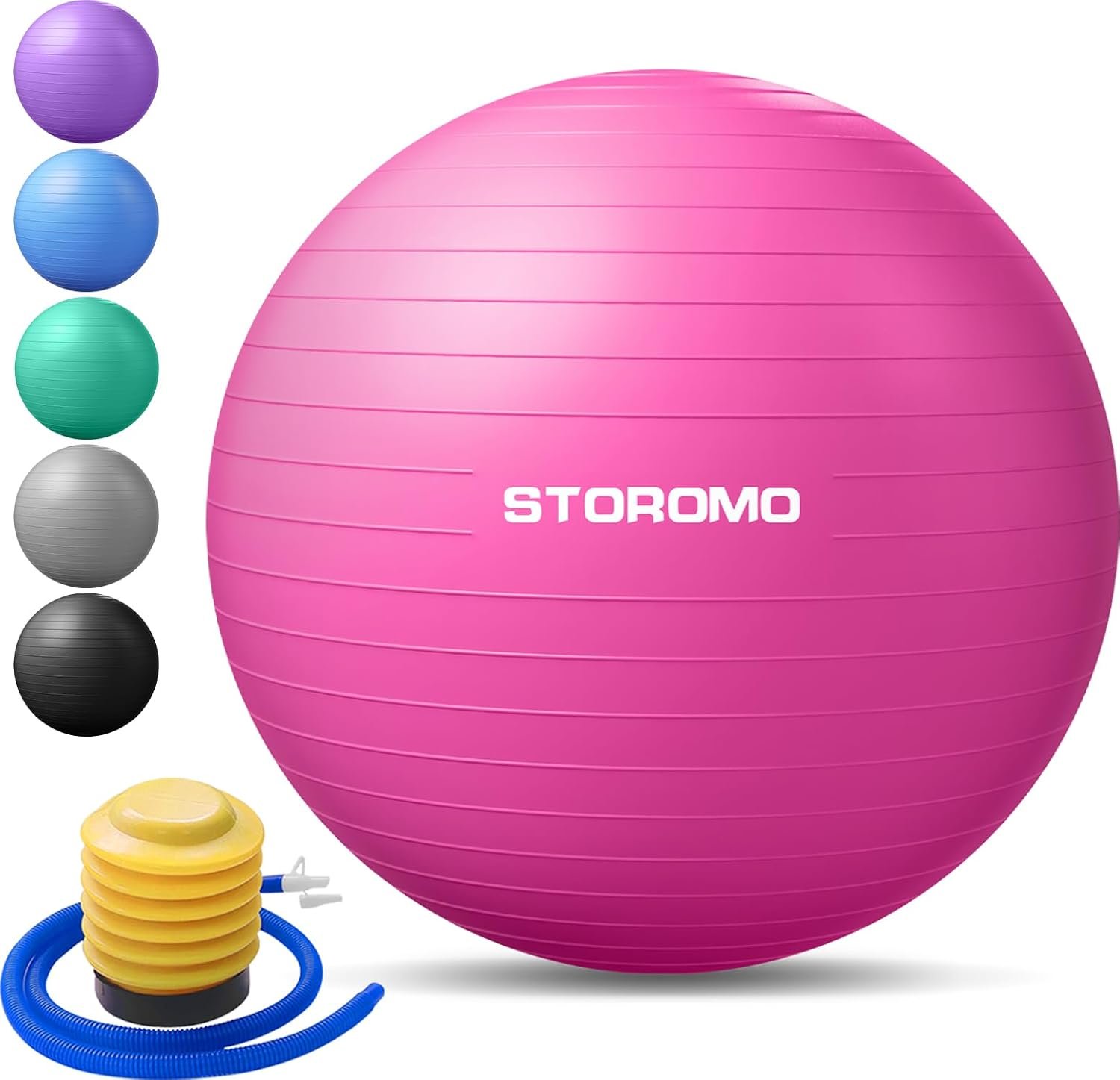 Anti-Burst Pregnancy Exercise Ball – High Weight Capacity Stability Ball for Yoga, Pilates & Labor Support, Eco-Friendly PVC Fitness Ball for Moms, Includes Pump (45cm-95cm)