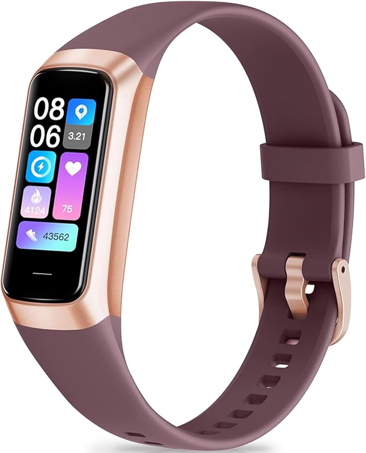 Fitness Tracker with 24/7 Heart Rate, Blood Oxygen Blood Pressure Sleep Monitor, Activity Trackers 5 ATM Waterproof,Step Calorie Counter Pedometer Health Smart Watch for Women Men