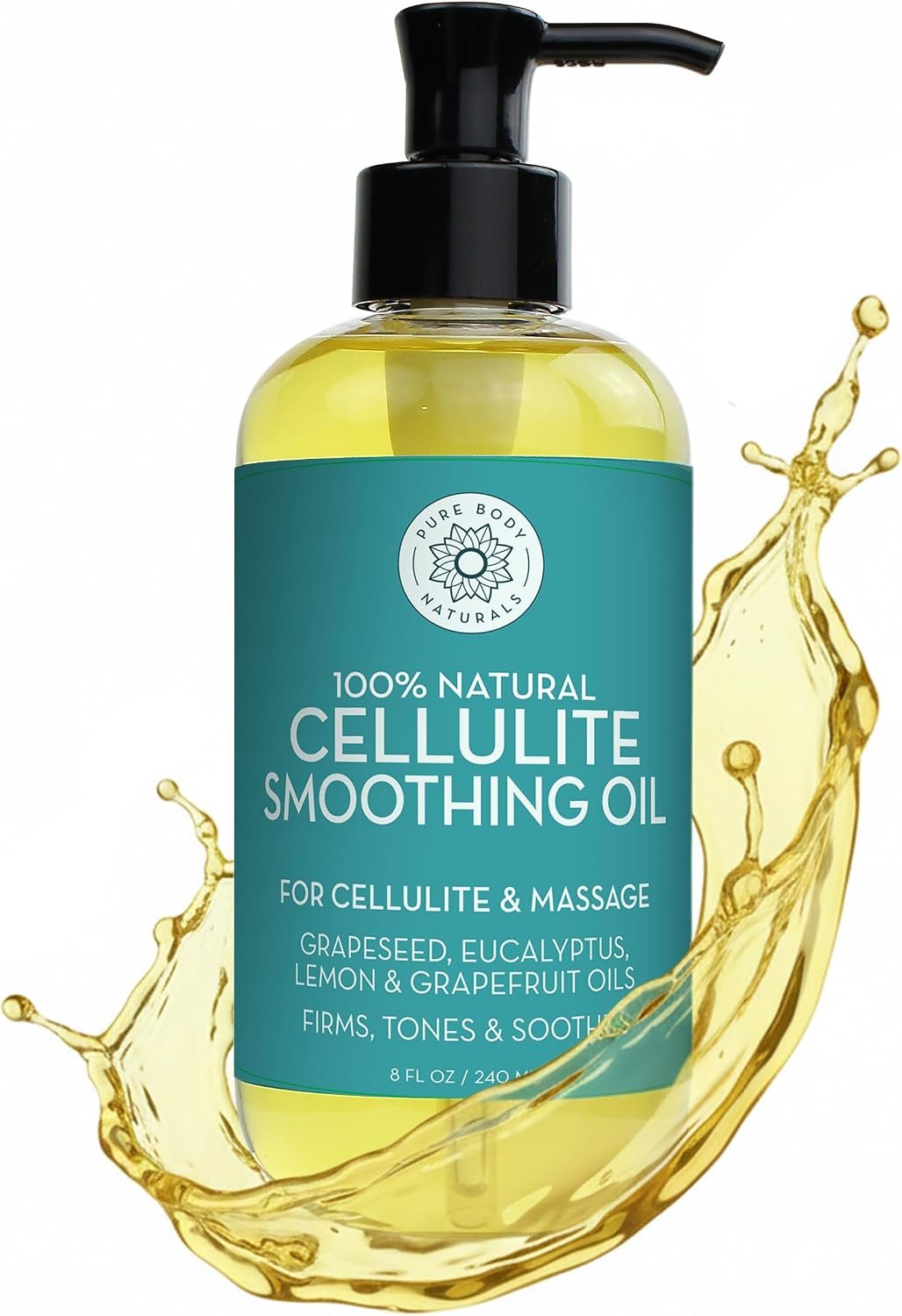 Cellulite Massage Oil for Legs & Thighs, 8 fl oz
