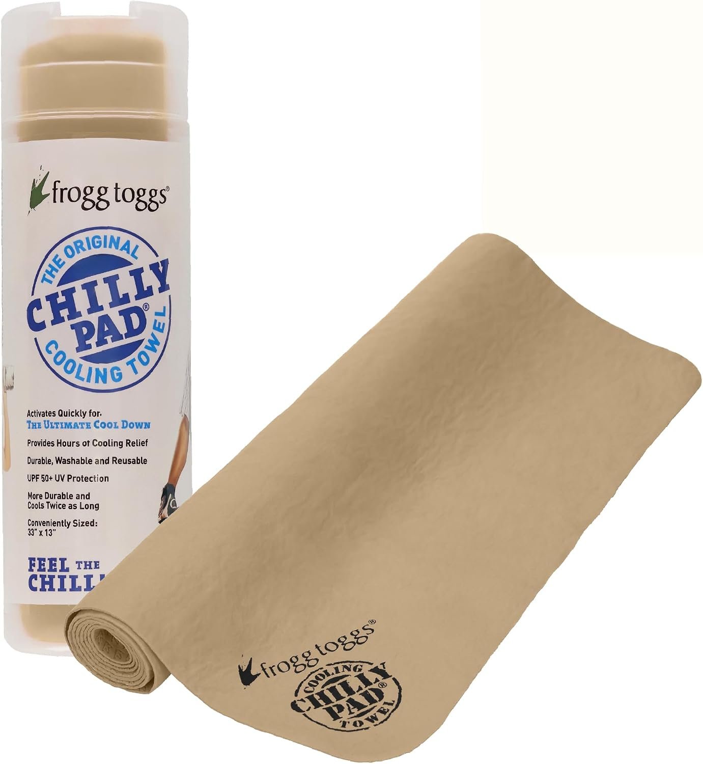 FROGG TOGGS Chilly Pad Cooling Towels for Face and Neck, 33″x13″