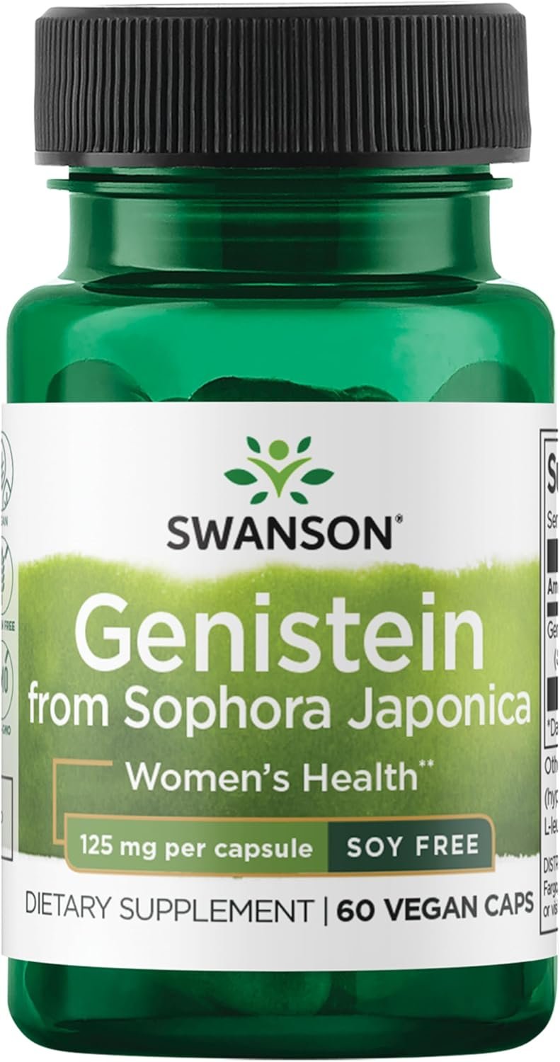 Swanson Soy-Free Genistein Supplement, 125 mg, 60 Vegan Capsules