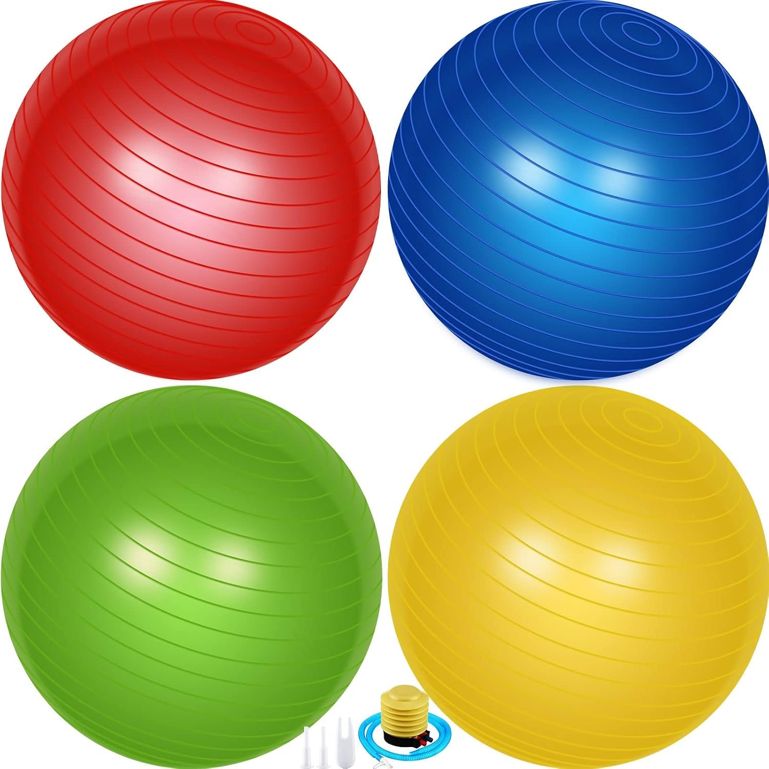 Leyndo 4 Pcs 26 Inch Yoga Exercise Ball Pilates