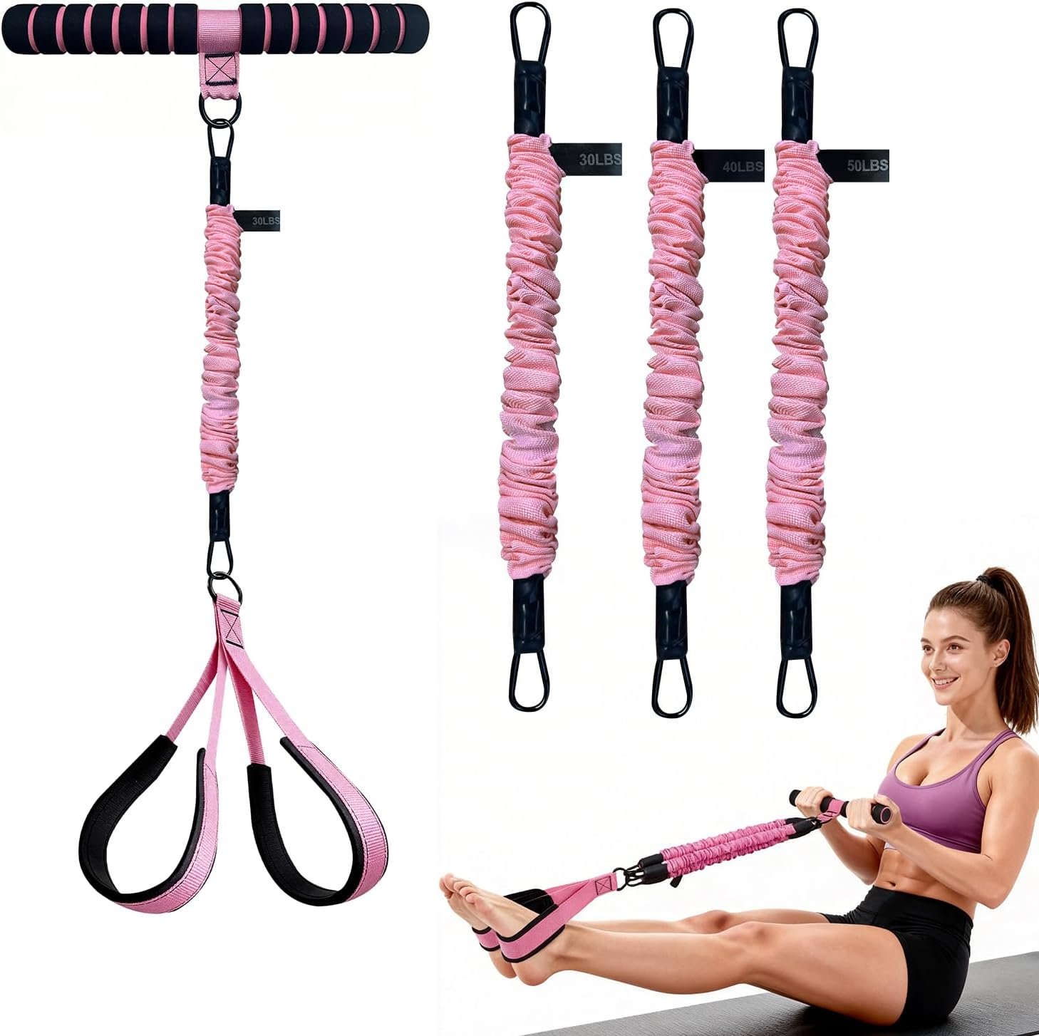 Multifunction Pedal Resistance Band with Handle
