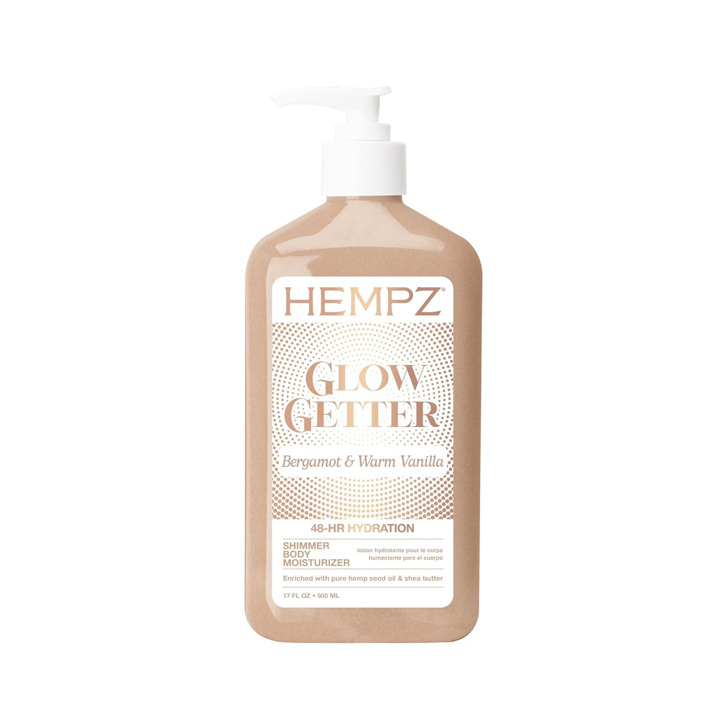 Hempz Glow Getter Moisturizing Body Lotion with Shimmer – 17 Fl Oz