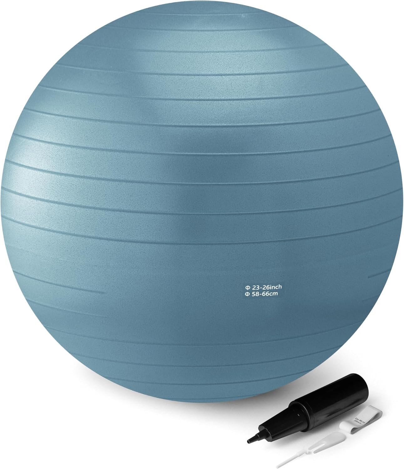 Amazon Basics Anti-Burst Exercise Ball with Pump, 23-26″ Diameter