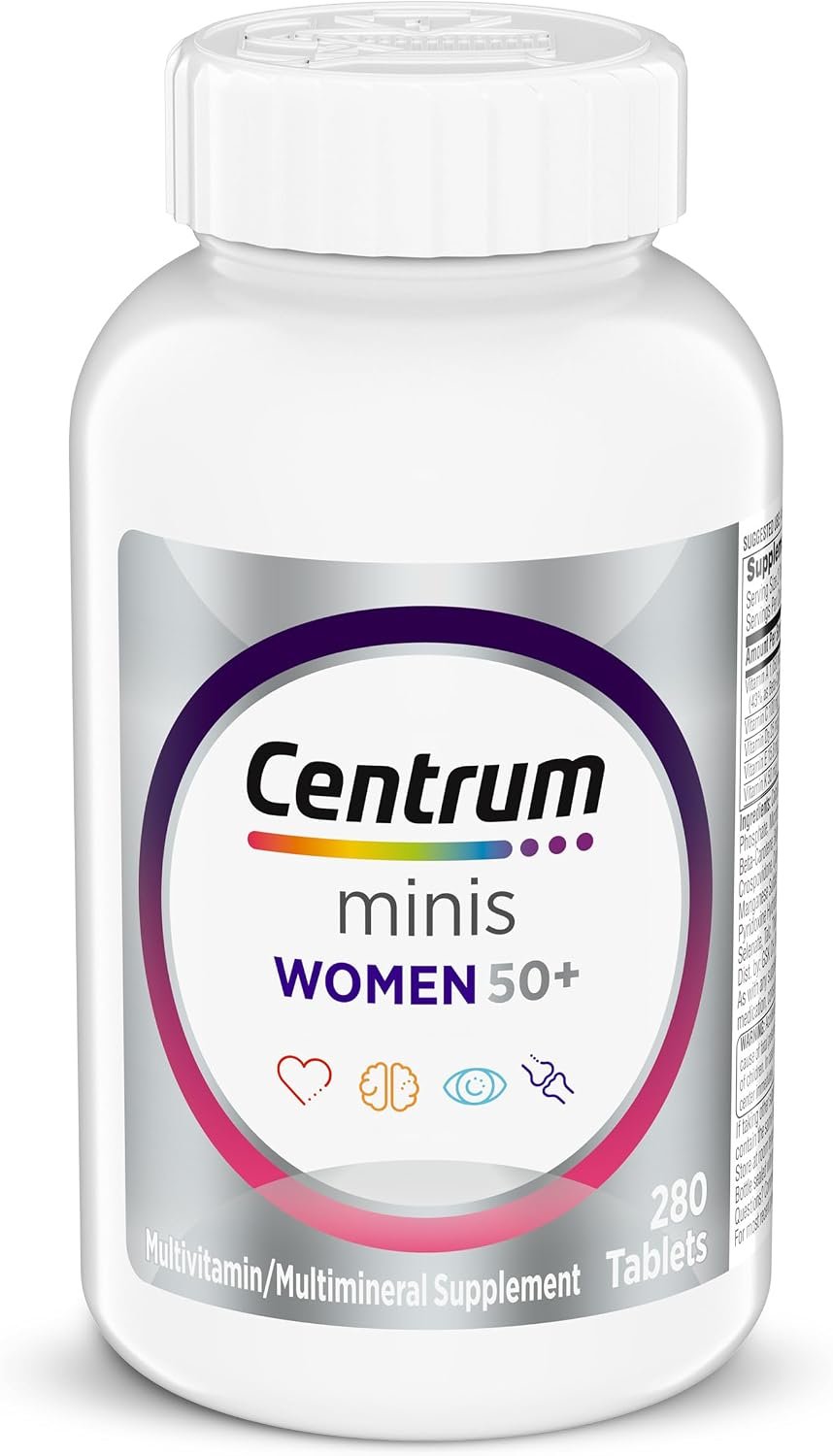 Centrum Minis Silver Women’s Multivitamin, Women 50 and Over, 280 Tablets