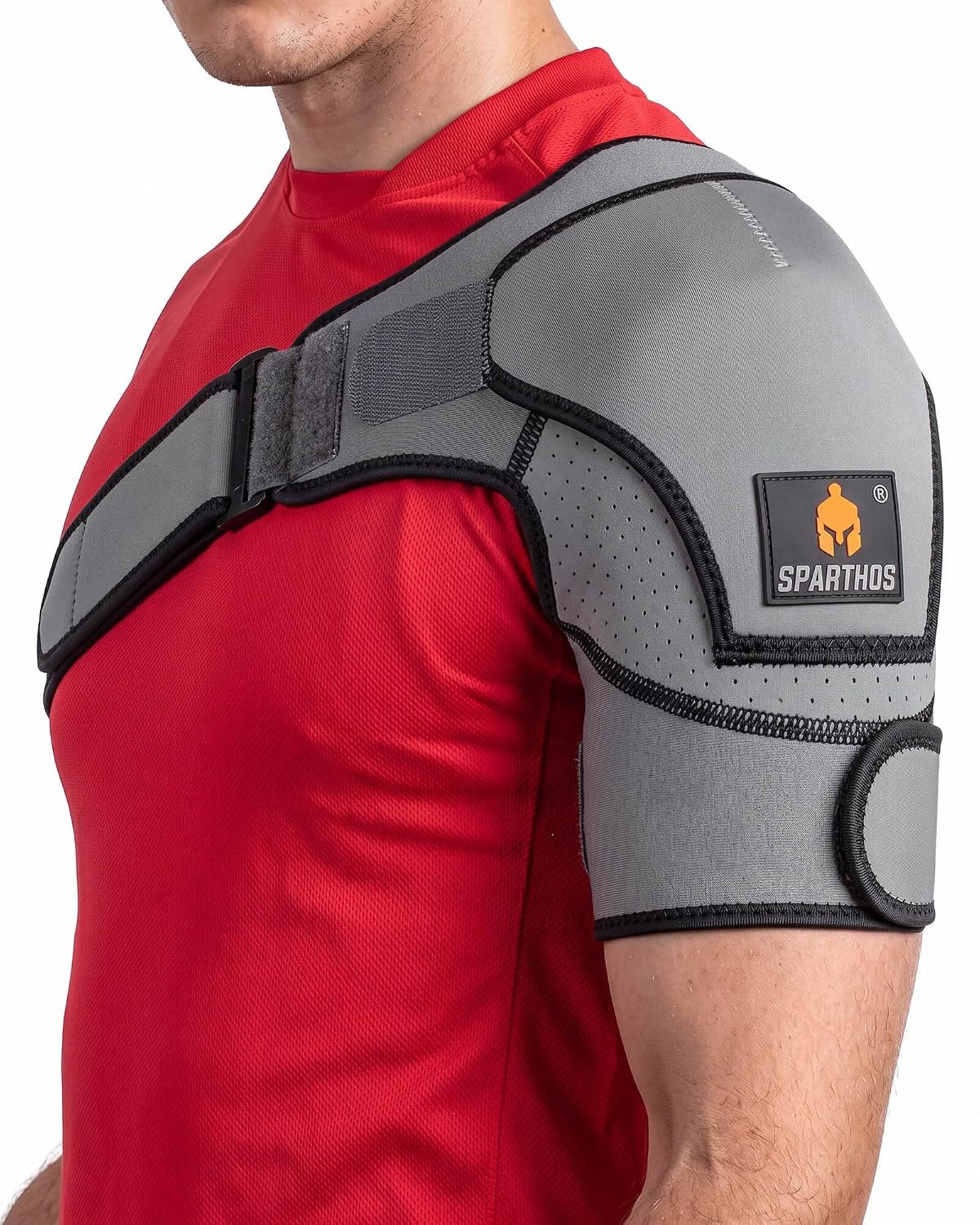 Sparthos Rotator Cuff Shoulder Brace for Women & Men – Support – Gray-UNI