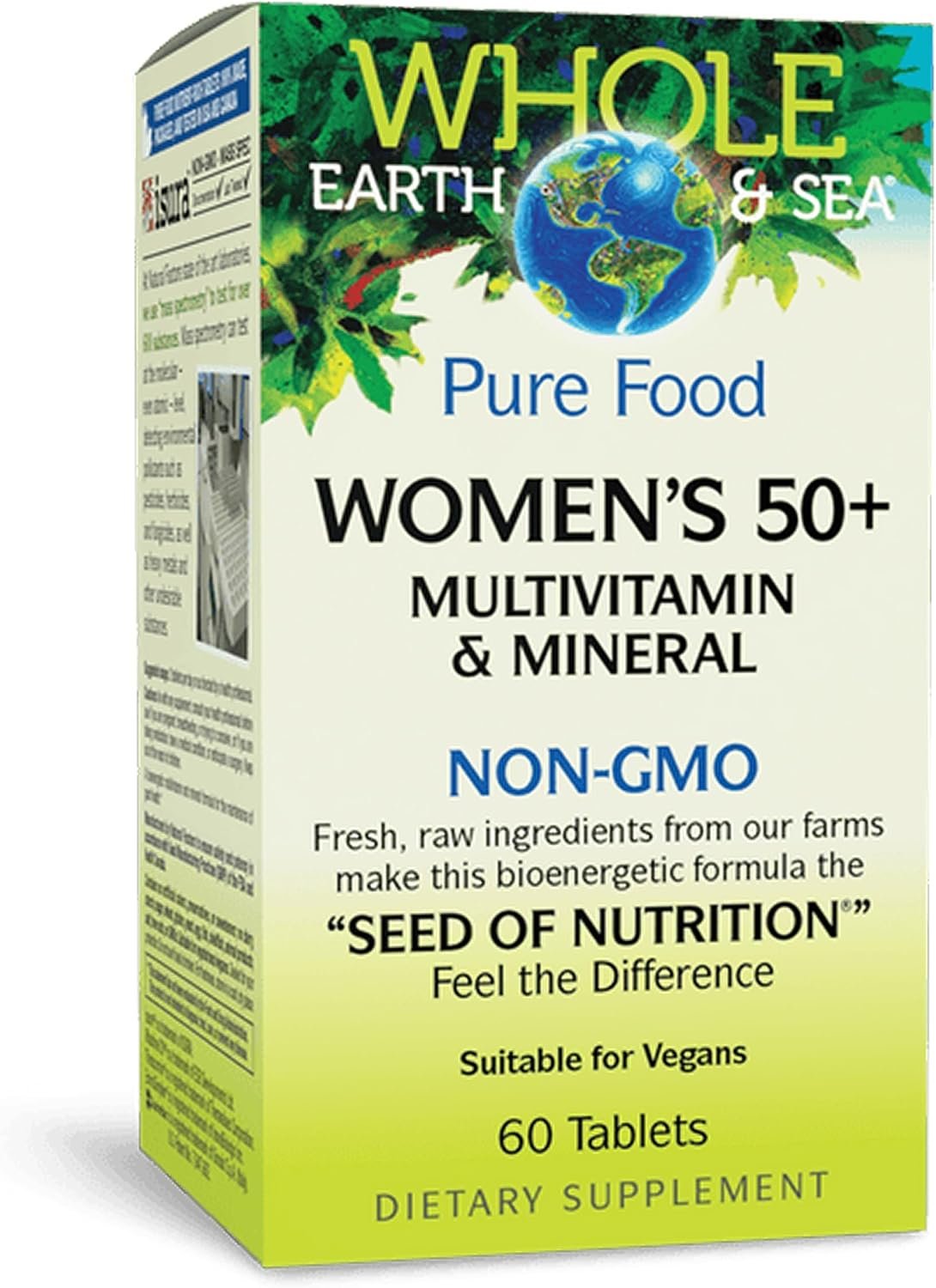 Natural Factors Whole Earth & Sea Womens Multivitamin 50+ 60 Tablets