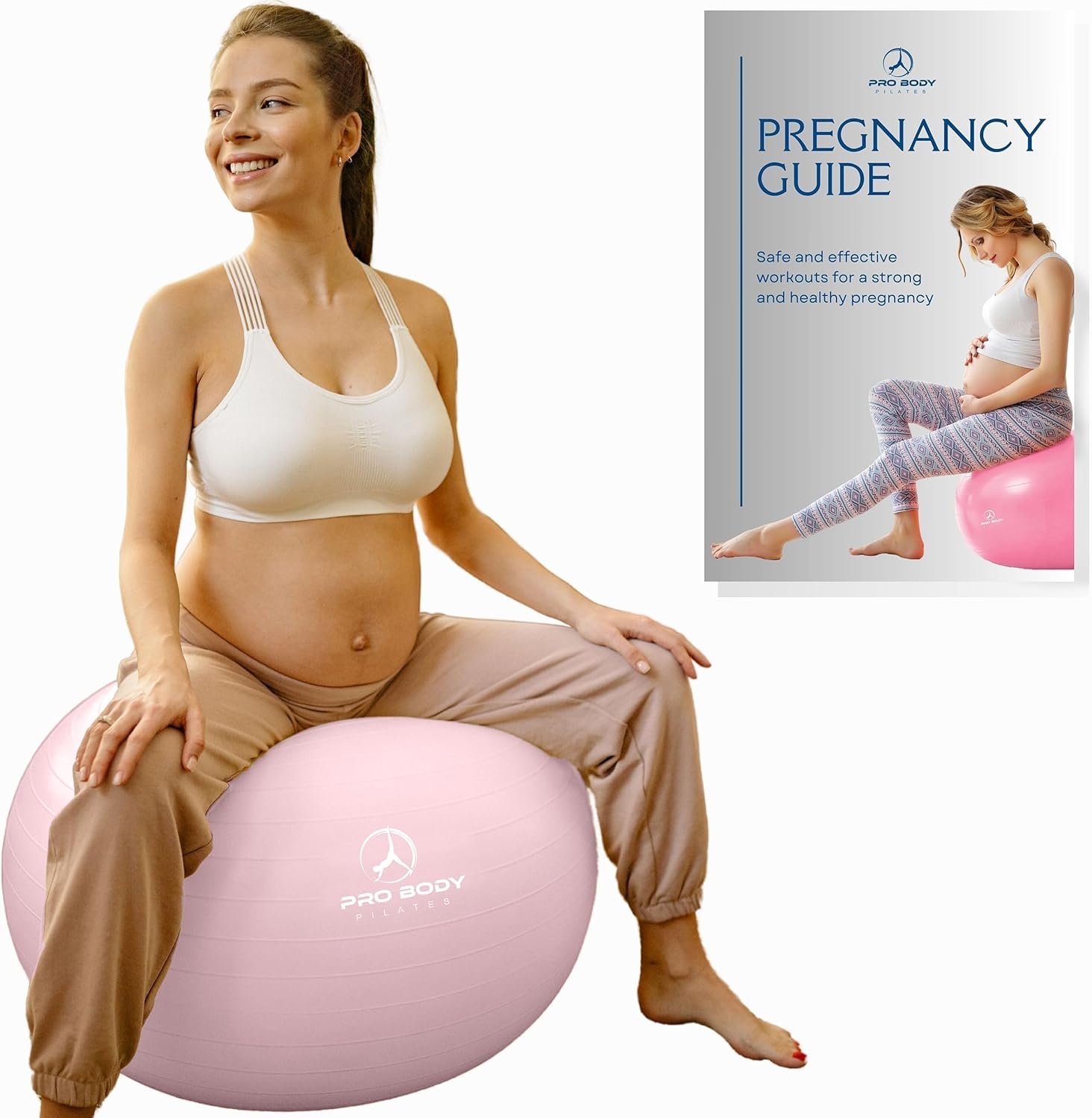 ProBody Pilates Pregnancy Ball with Guide – Birthing Ball