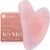 BAIMEI IcyMe Natural Rose Quartz Gua Sha Facial Sculpt Massage Tool-Pink