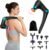 Foldable Heat Cold Massage Gun, 9 Speeds 10 Heads Cordless Handheld Percussion Massagers, Portable Electric Muscle Pain Relief Massager Gifts for Men Women Dad
