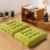 Grass Green Floor Pillows Set Square Chair Cushion Pad for Office
