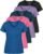 Real Essentials 5 Pack: Women’s Dry-Fit Short Sleeve V Neck T Shirt Workout Fitness Yoga Top Tee (Available in Plus Size)