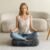HIGOGOGO Floor Pillow Cushion for Adults, Meditation Cushion Pillow, Large Square Floor Sitting, Tufted Corduroy Cover, for Tatami Living Room or Yoga, 22×22 Inch, Dark Grey