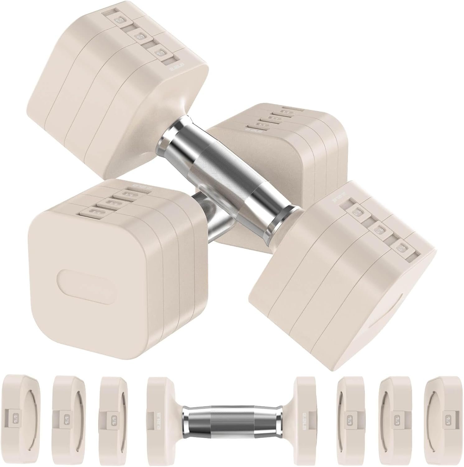 Hezeyferg Adjustable Dumbbell Set,Adjustable Weight Dumbbells for Women/Men