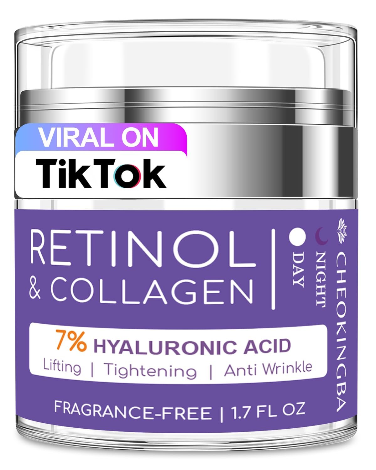 Neck Firming Cream, Retinol and Hyaluronic Acid Face Moisturizer, 1.7 Fl Oz