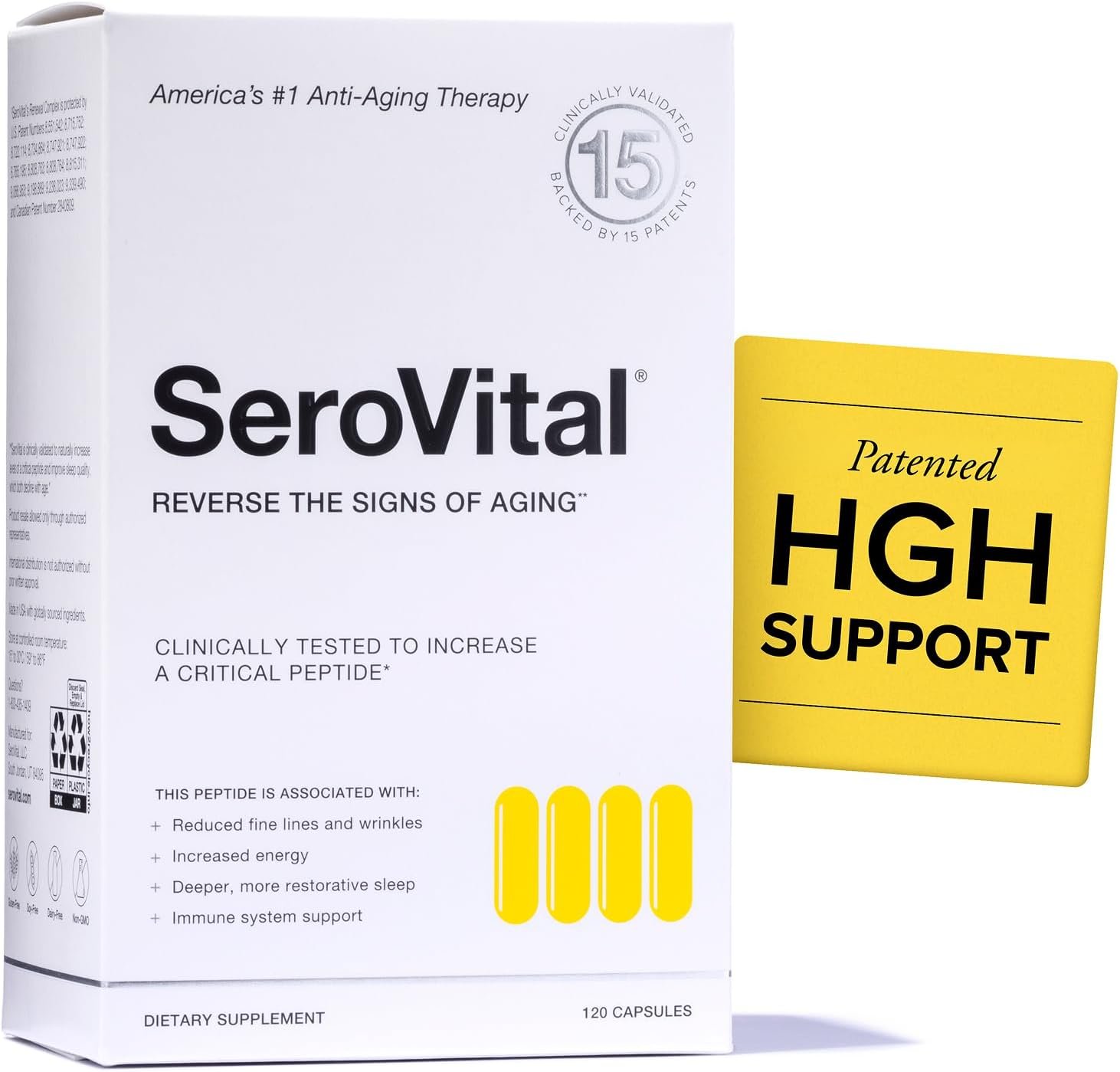 Serovital Renewal Complex – Anti Aging Supplements – Amino Acids – Peptides – Improved Energy and Immunity, Better Deeper Sleep, 30-Day Supply