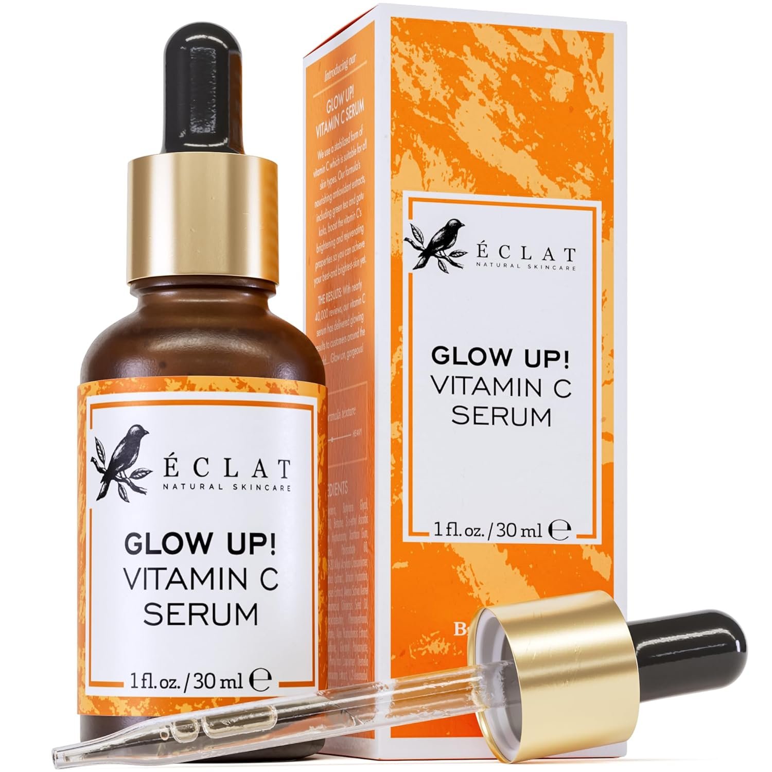 Eclat Skincare Vitamin C Serum – Skin Care for Dark Spots, Vitamin C Serum for Face with Hyaluronic Acid, Ferulic Acid, & Vit E – Anti Aging and Skin Brightening Vit C Formula for Face Care 1 Fl Oz