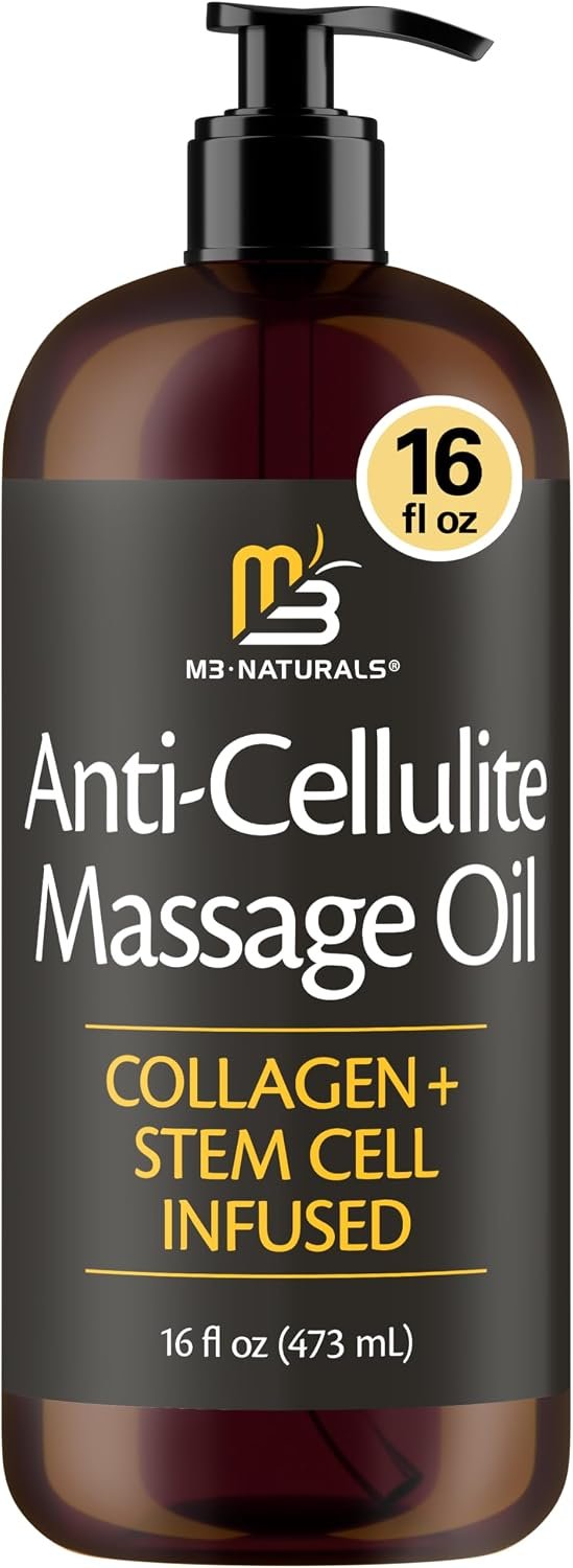 Firming Body Massage Oil with Collagen for Cellulite, 16 fl oz by M3
