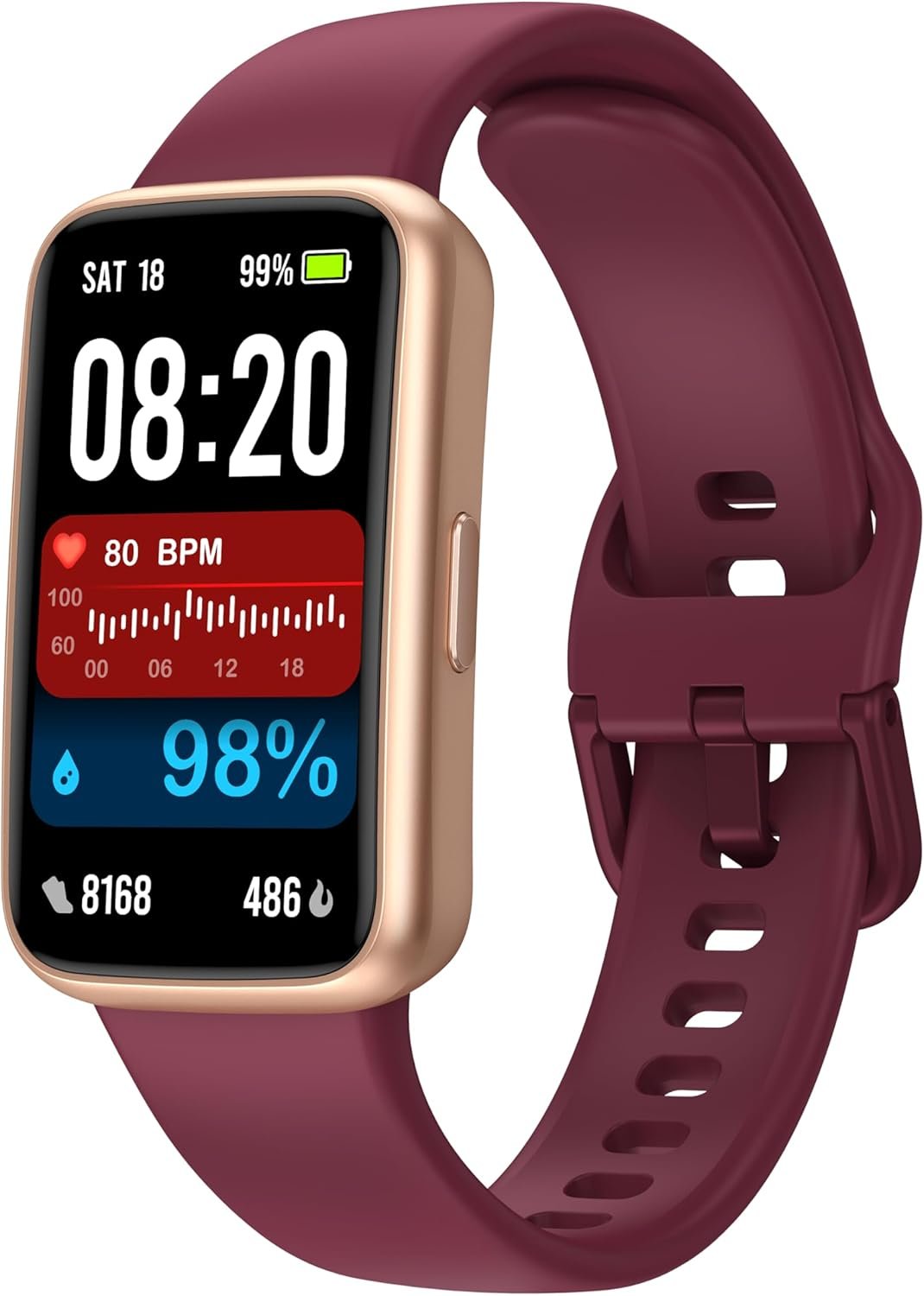 Fitness Tracker Smart Watch, 1.47″ Color Screen, 100+ Sports, Purple