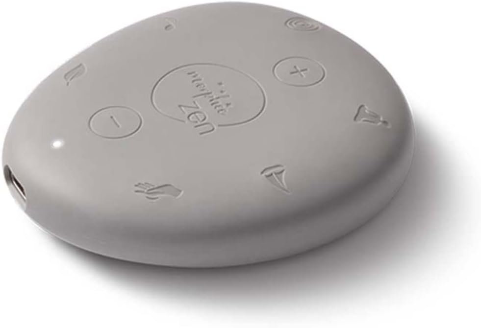 Morphee Relaxing Meditation Audio Pebble Sound Machine for All Ages – 5 Minute Guided Meditation Relaxation Sessions, Nature Sounds & More – Operates in 4 Languages (English, French, German & Dutch)