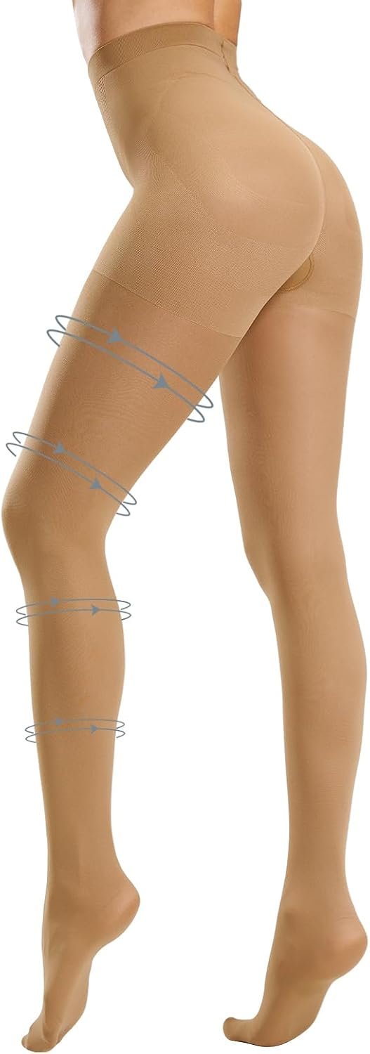 Compression Pantyhose for Women, 50D Graduated Compression Tights