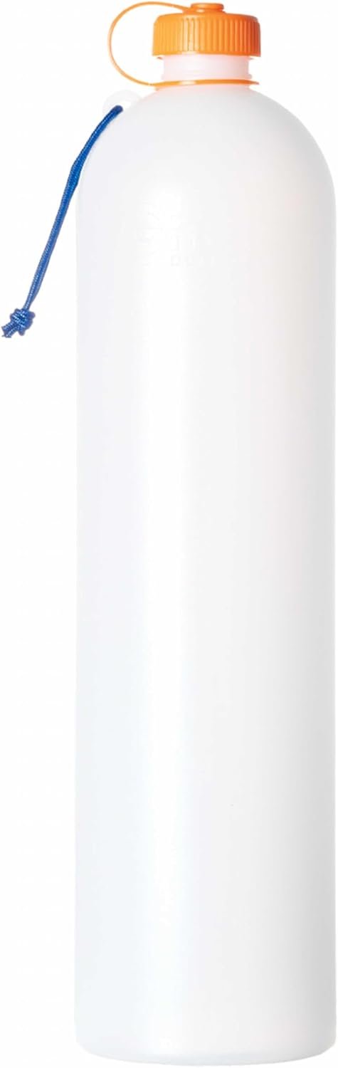 Cnoc Outdoors ThruBottle 1L Hard Sided Bottle with Slim, Lightweight Design and 28mm Neck Compatible with Most Water Filters – Reusable, Recyclable Bottle for Hiking, Backpacking, and Travel