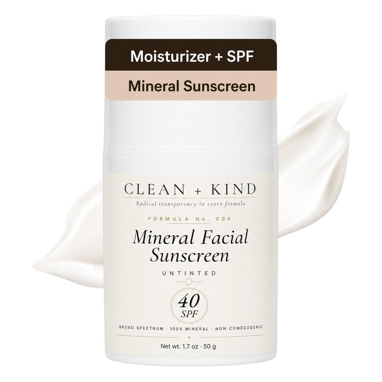 Tallow Sunscreen SPF 40 Mineral Face Moisturizer No White Cast