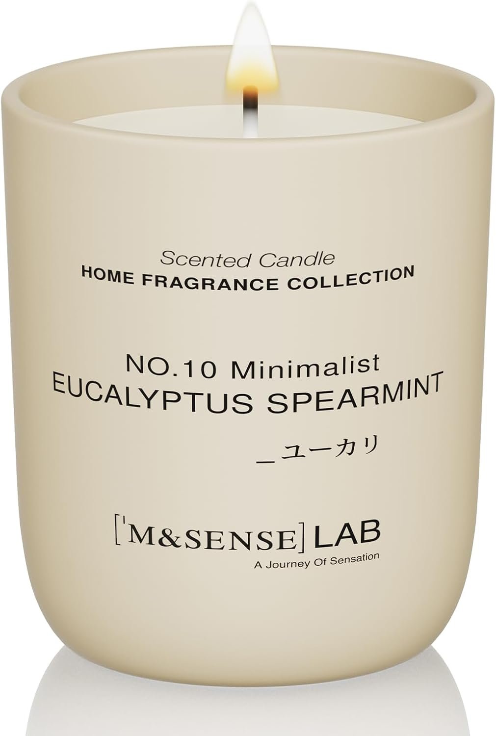 M&SENSE Natural Soy Candle| Eucalyptus Mint | 5.3 oz | Mini Scented Candles for Relaxation,Meditation, Home Décor | for Bedroom, Office, Party Small