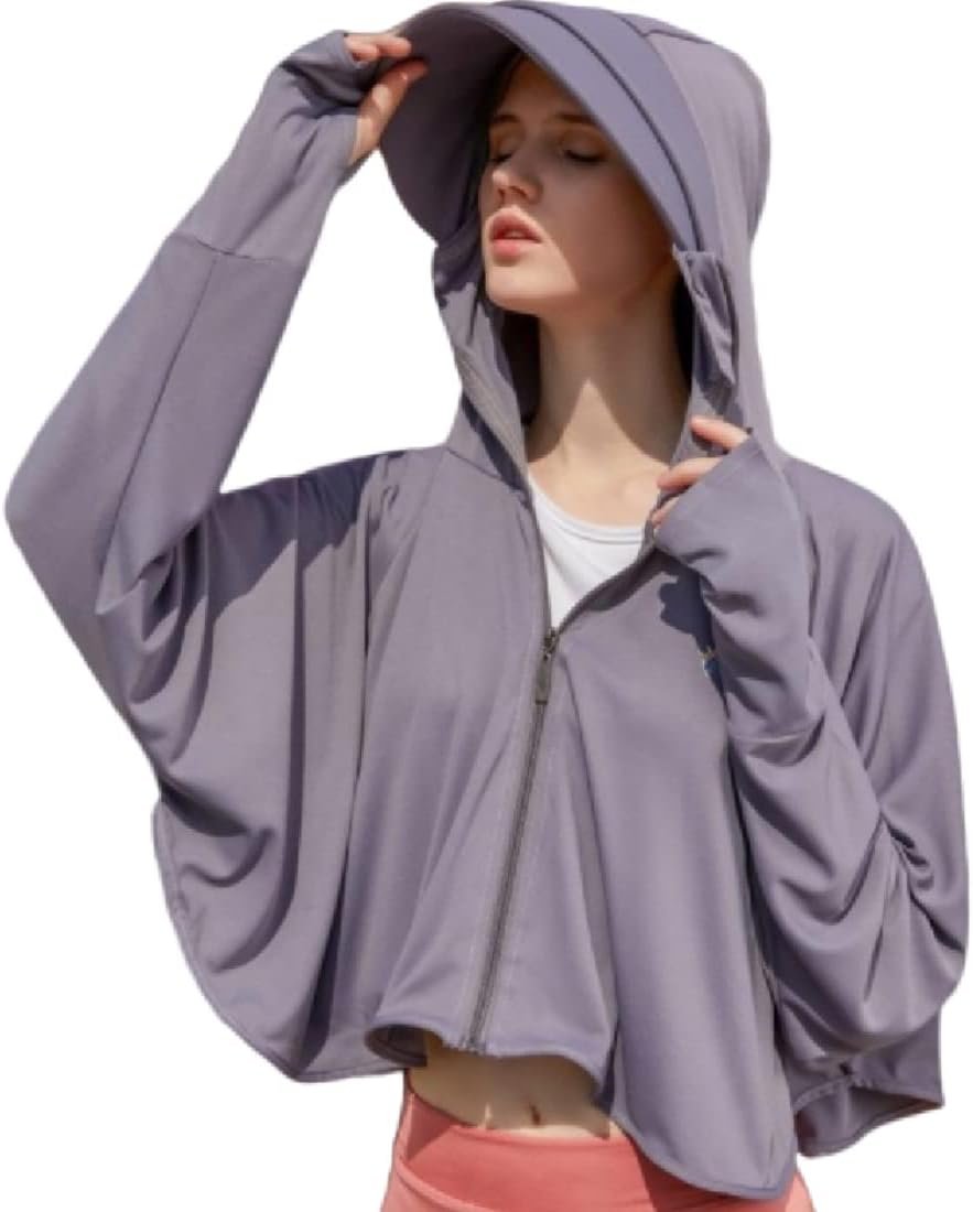 Women’s Sun Protective Jacket Full Zip UPF 50+ UV Sun Protection Clothing Lightweight Long Sleeve Hoodie Sun Shirt