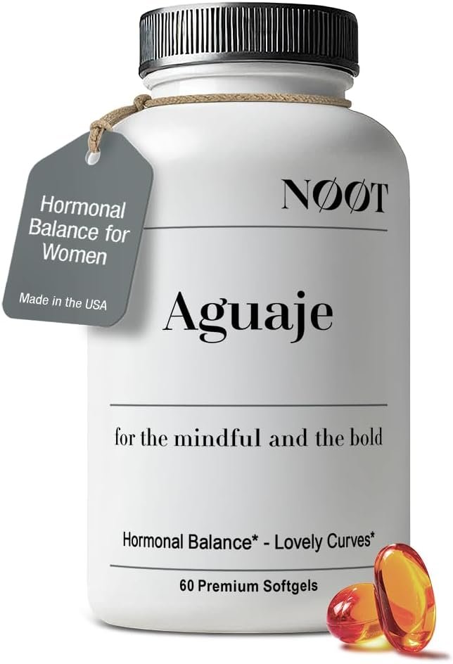 NOOT Aguaje Oil Softgel 1000 mg | Natural Phytoestrogens For Women & Organic Peruvian Aguaje Supplement | Ideal for Wellness, Skin Glow, Curves, Hair Strength & Hormone Balance For Women – 60 Softgels