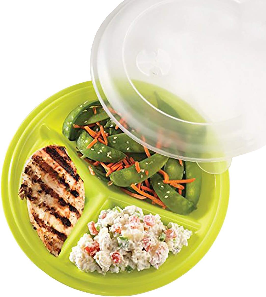 BNYD Portion Control Lunch Travel Plate (Assorted Colors) (Set of 3)