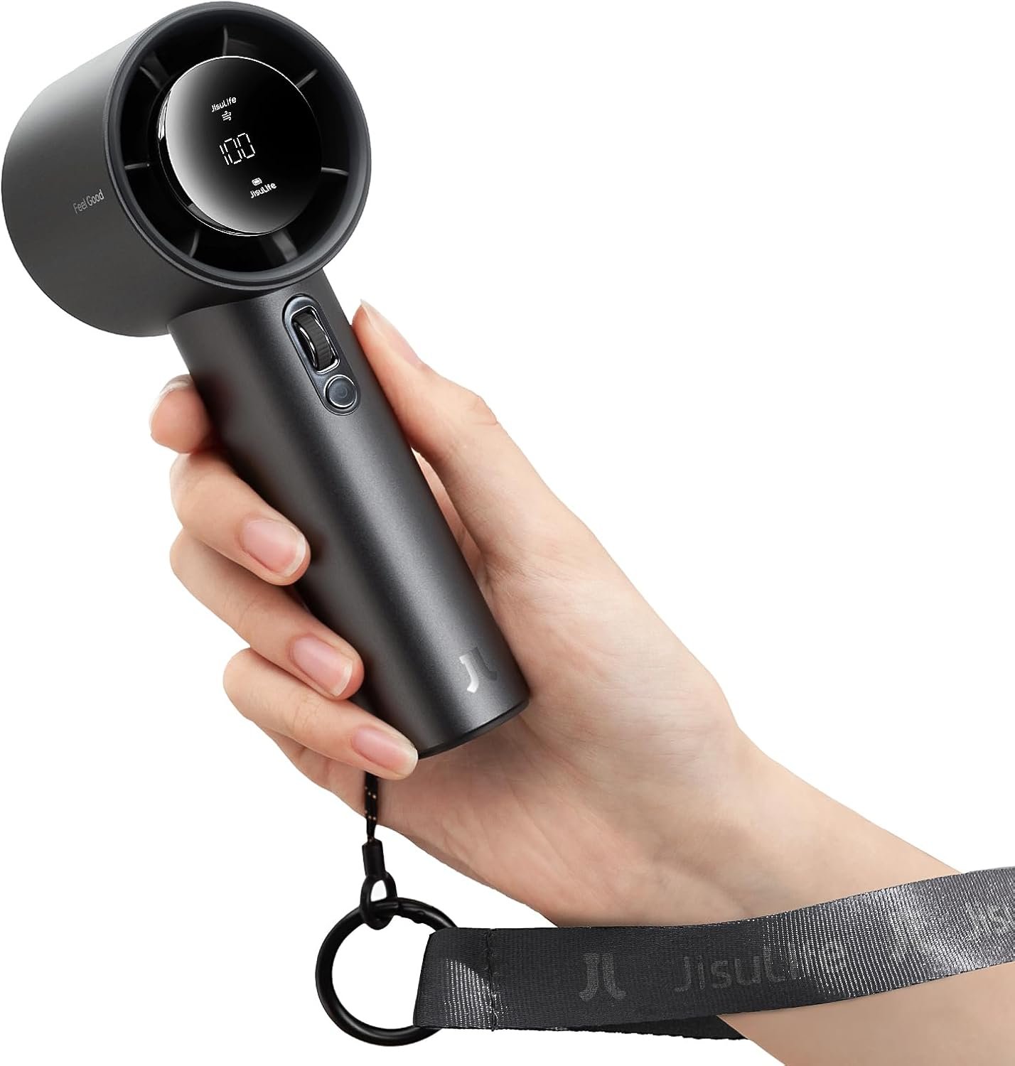 JISULIFE Handheld Fan Pro1S – Next-Gen Airflow: Up to 40H Runtime