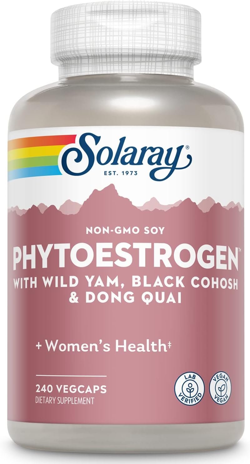 SOLARAY PhytoEstrogen Menopause Supplements, 240 VegCaps