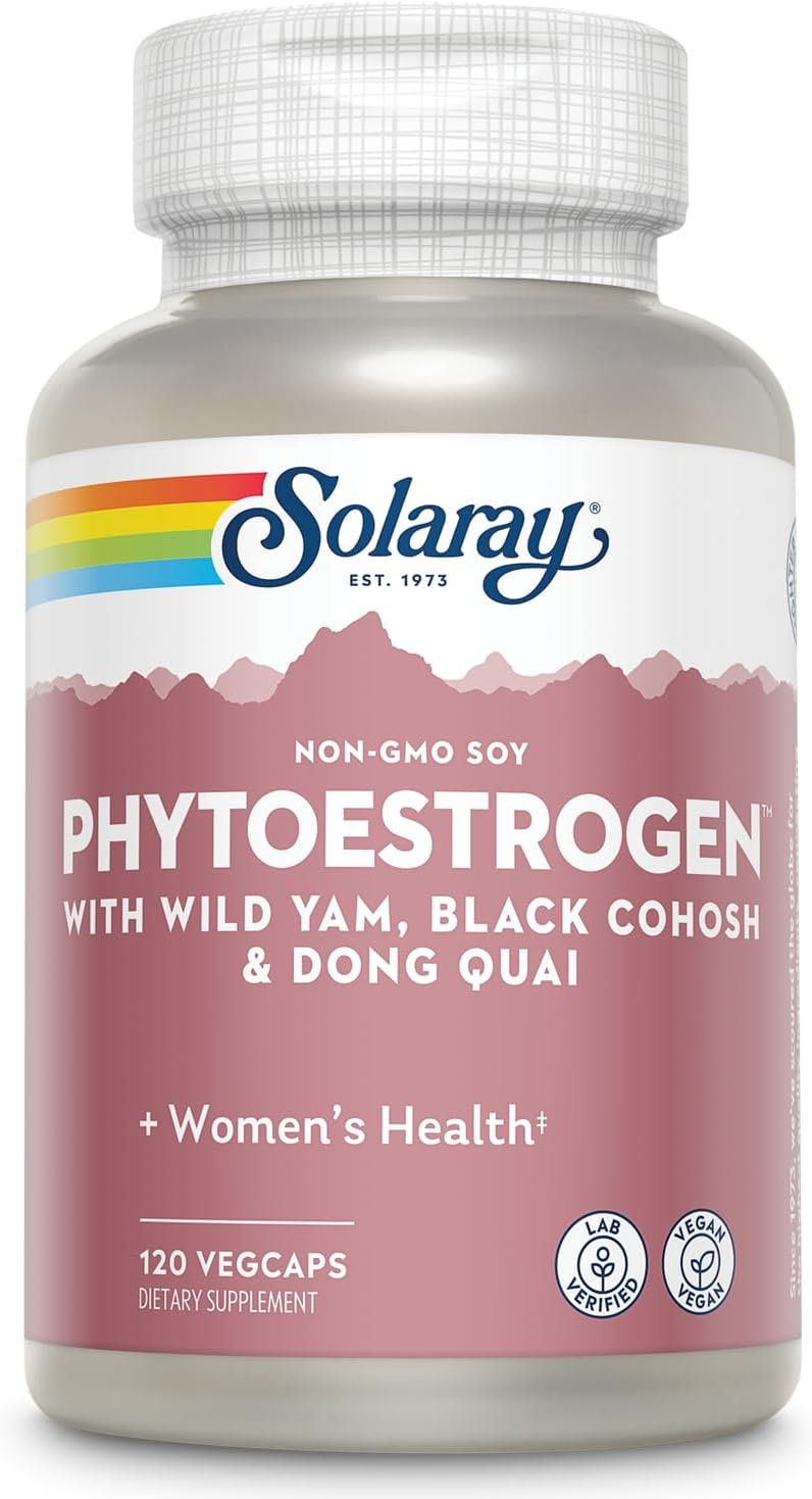 SOLARAY PhytoEstrogen Menopause Supplements (120 Count (Pack of 1))