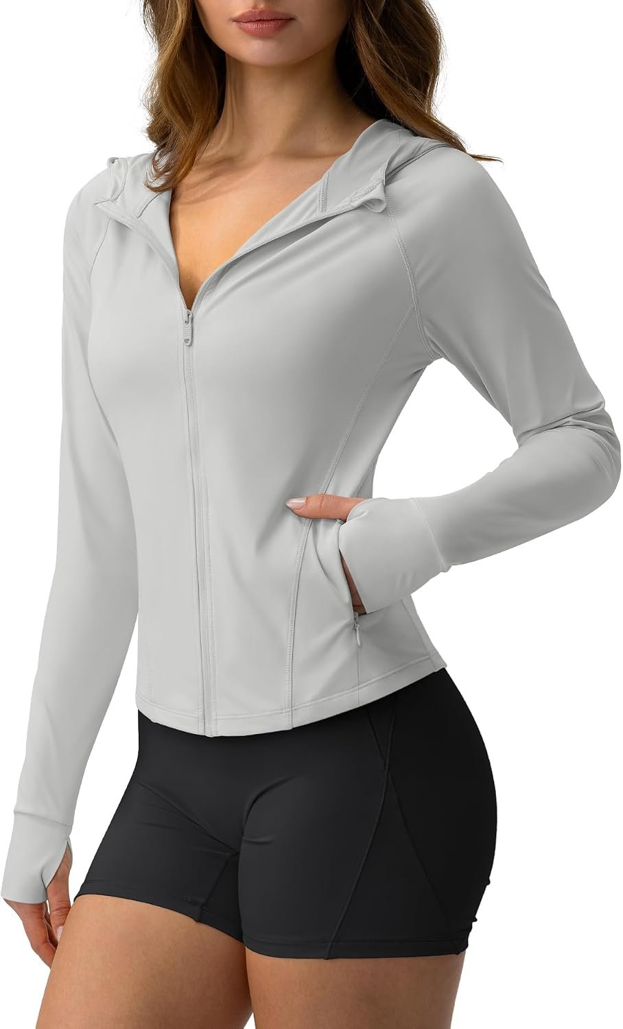 GYM RAINBOW Women’s UPF 50+ Sun Protection Hoodie Jacket Lightweight Ahletic Workout Yoga Gym Cropped BBL Jackets