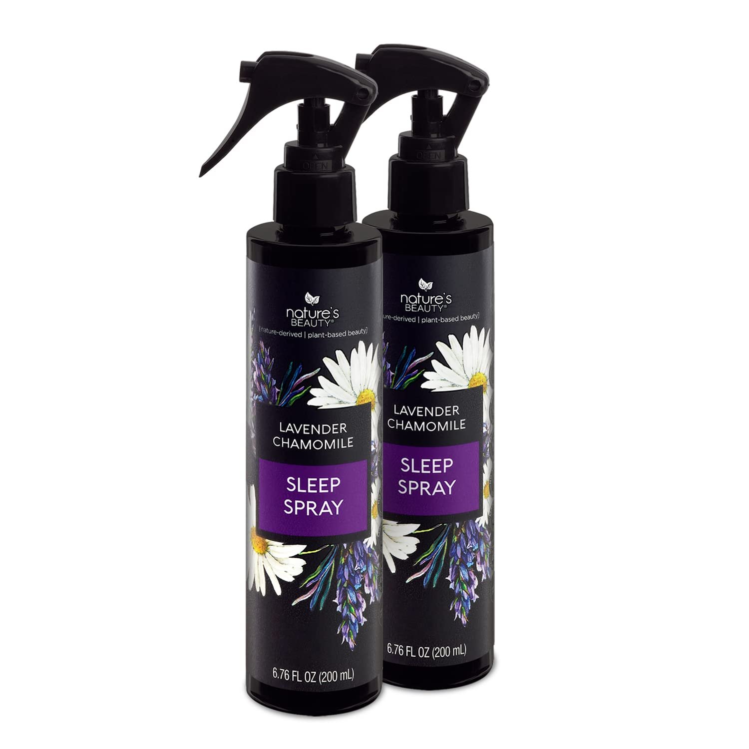 Nature’s Beauty Lavender Chamomile Sleep Spray Multi-Pack – Sleep Well + Relax with Premium Grade Room + Pillow Spray, Made w/Coconut, Jojoba + Moringa Seed Oils, 6.76 fl oz (2 Pack)