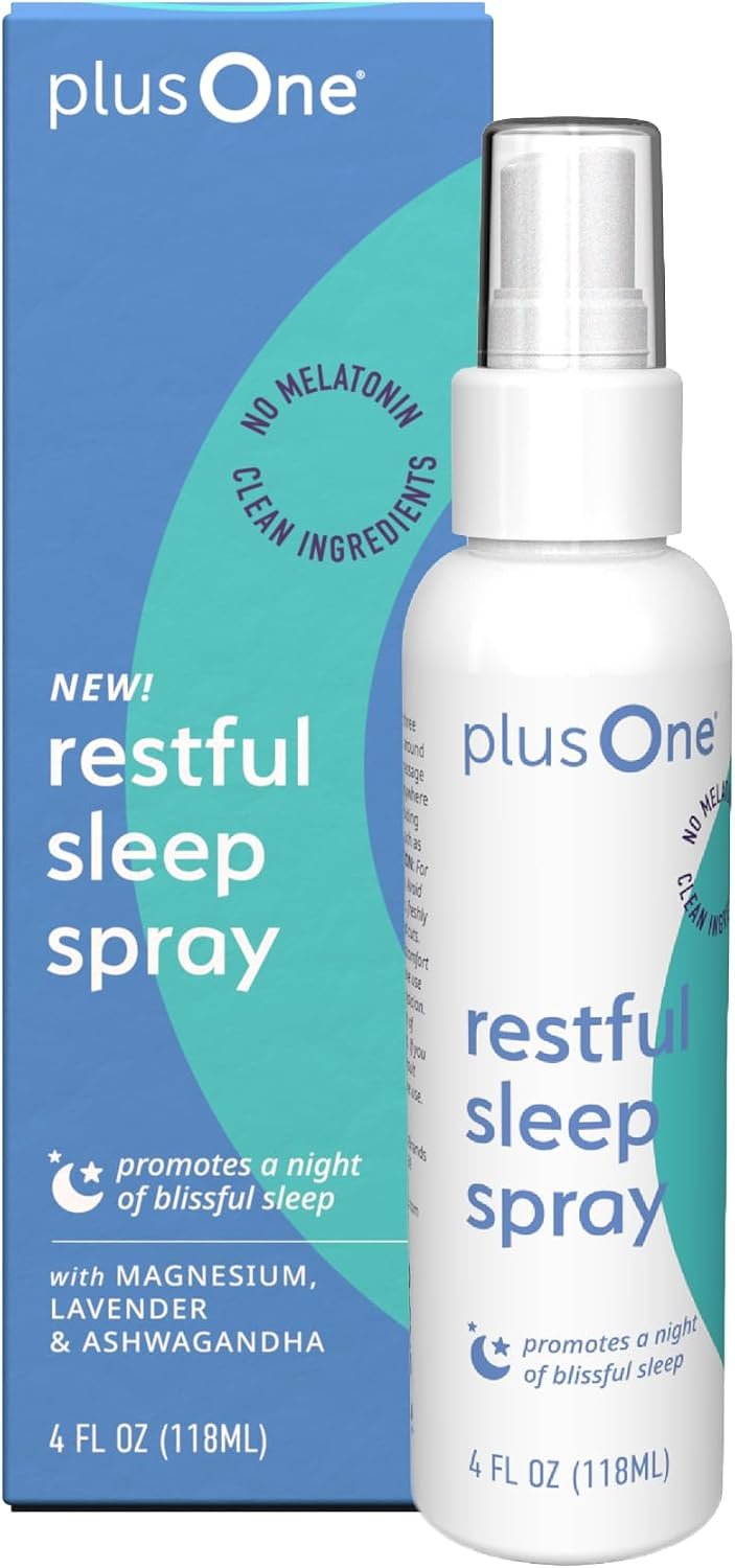 plusOne Restful Magnesium Sleep Spray, Lavender & Ashwagandha Spray