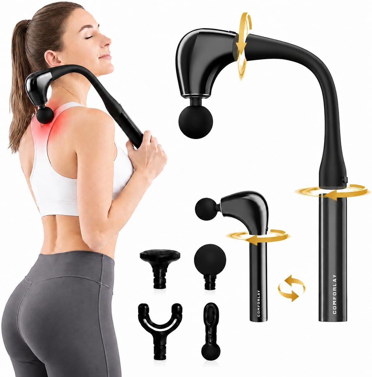2-in-1 Detachable Muscle Massage Gun Deep Tissue