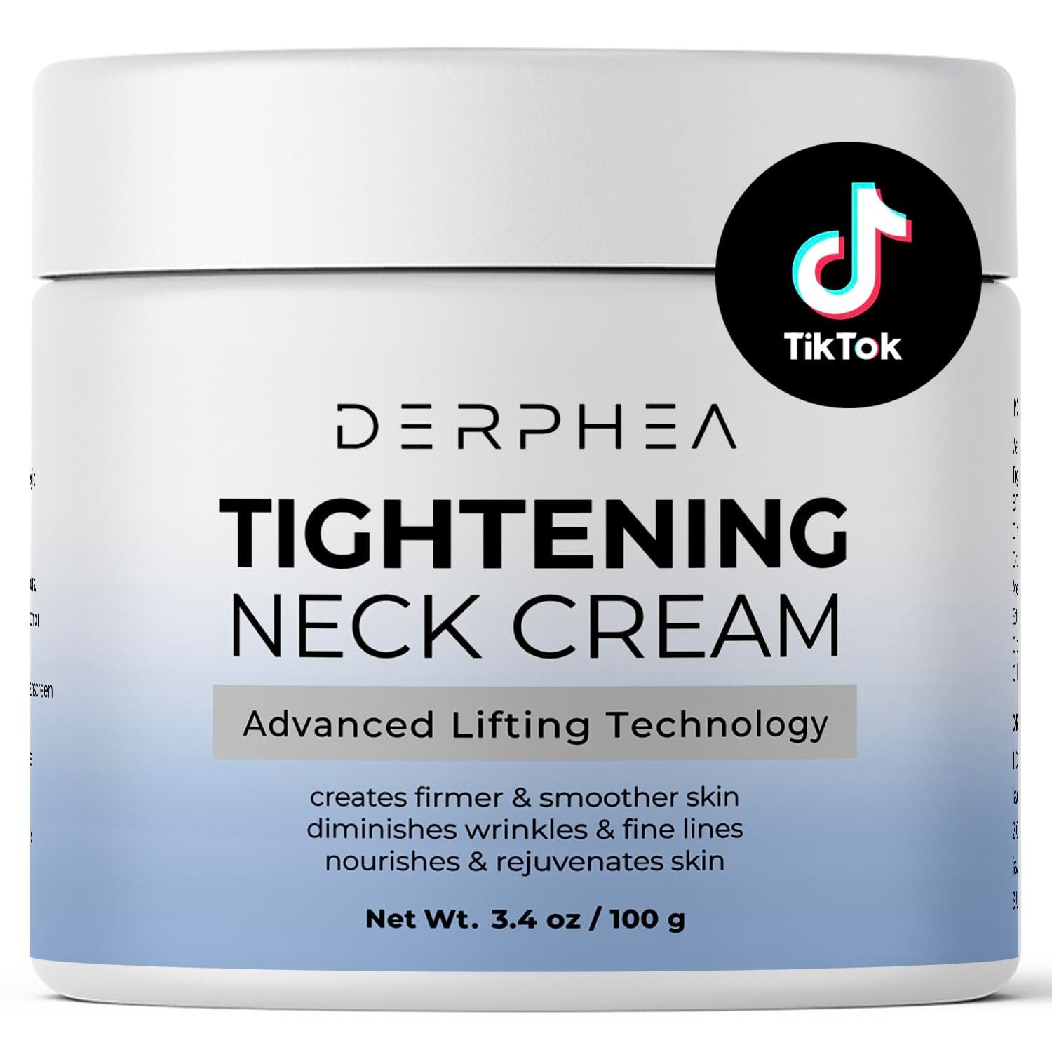 Neck Tightening Cream for Crepey Skin: Tighten and Lift Neck Cream For Tightening and Firming, Fine lines, Loose & Sagging On Face, Decollete & Other Skin Areas – 3.4 Fl Oz
