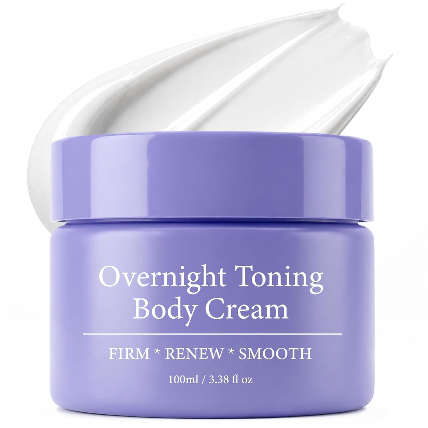 Overnight Toning Whip Cream, Firming Body Cream for Tightening & Hydration, Helps Improve the Appearance of Loose Skin and Uneven Skin on Belly, Arms, Booty and Thighs, Whipped Texture, 3.38 fl oz