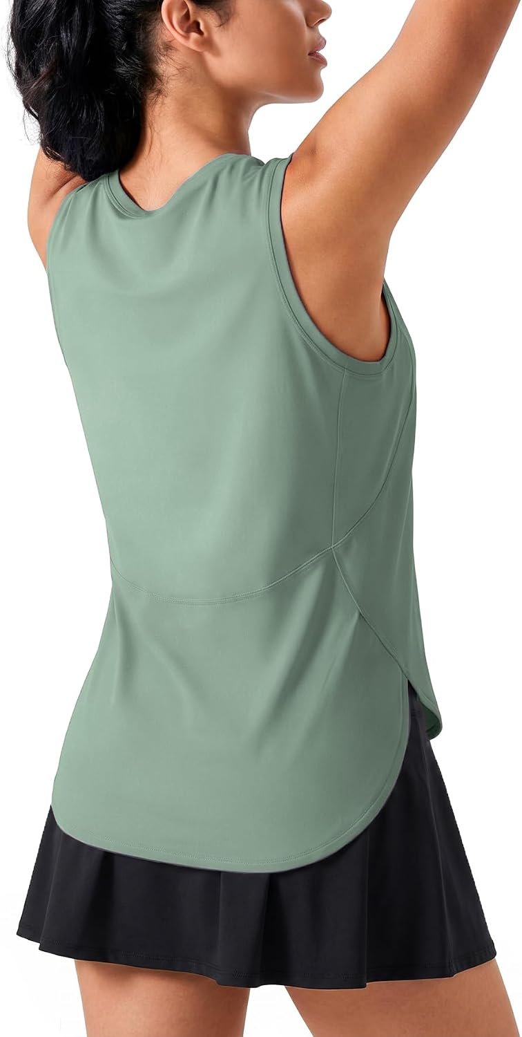 JOYSPELS Ice Silk Workout Tank Top Loose Fit Yoga Shirts UPF 50+