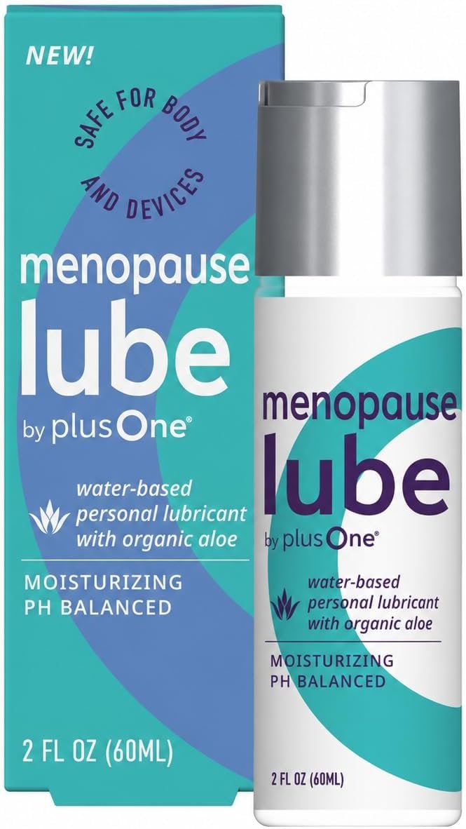 plusOne Menopause Lube – Water-Based Lubricant with Organic Aloe, 2 fl oz